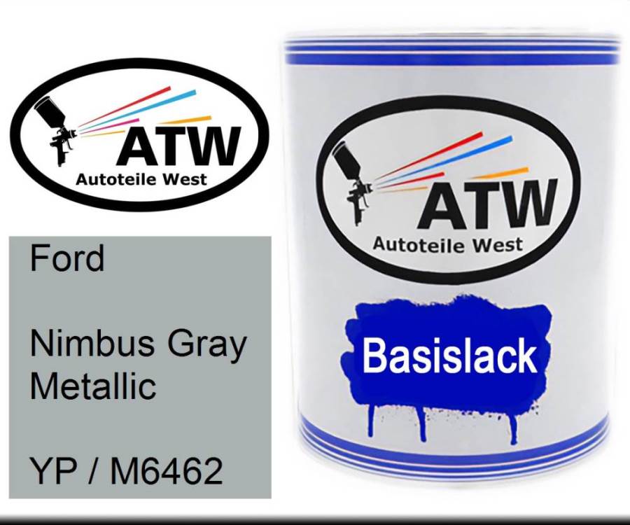 Ford, Nimbus Gray Metallic, YP / M6462: 1L Lackdose, von ATW Autoteile West.
